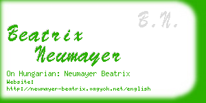 beatrix neumayer business card